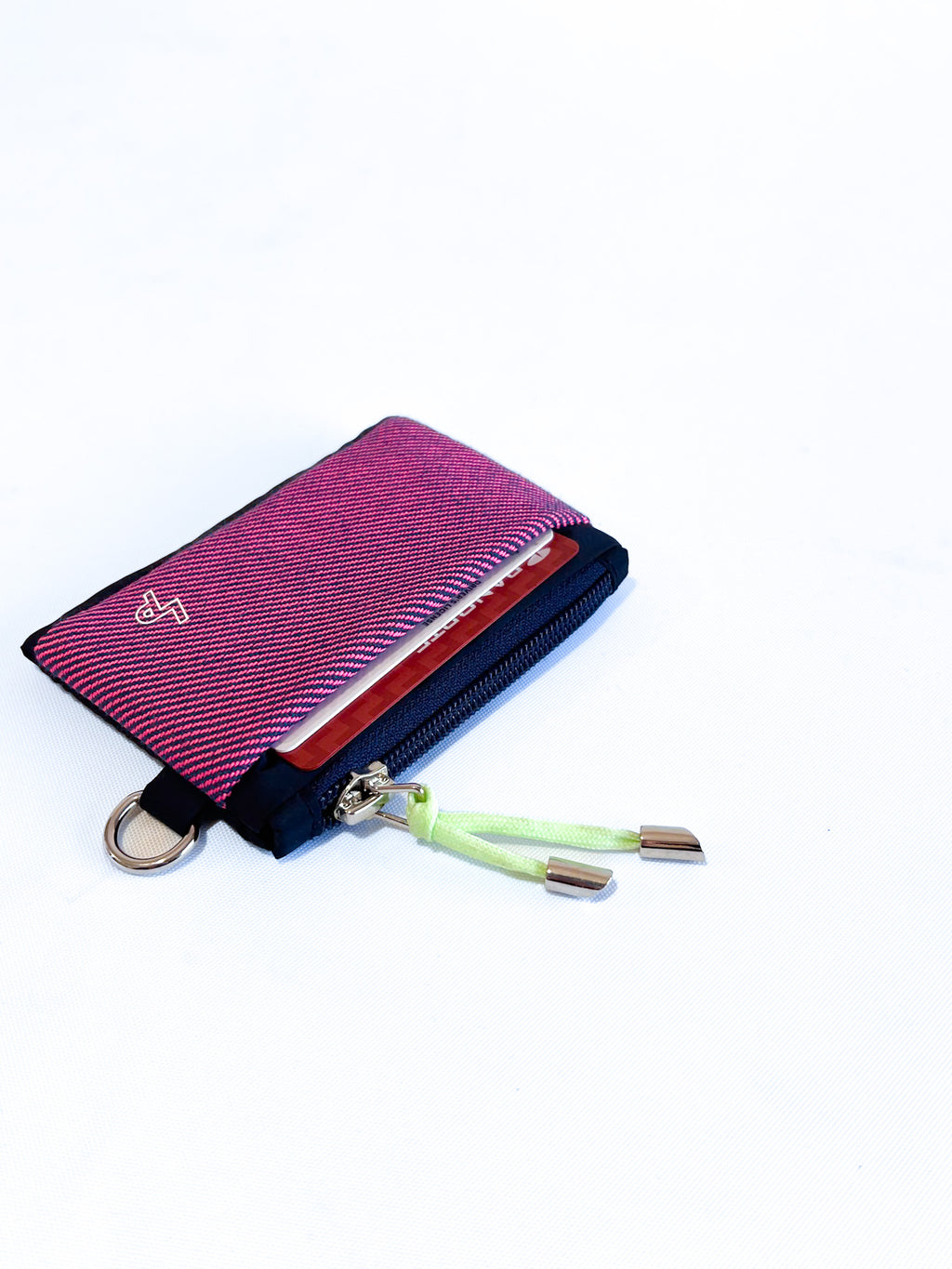 Tarjetero/Monedero 'Patrice' Azul Marino/Fucsia