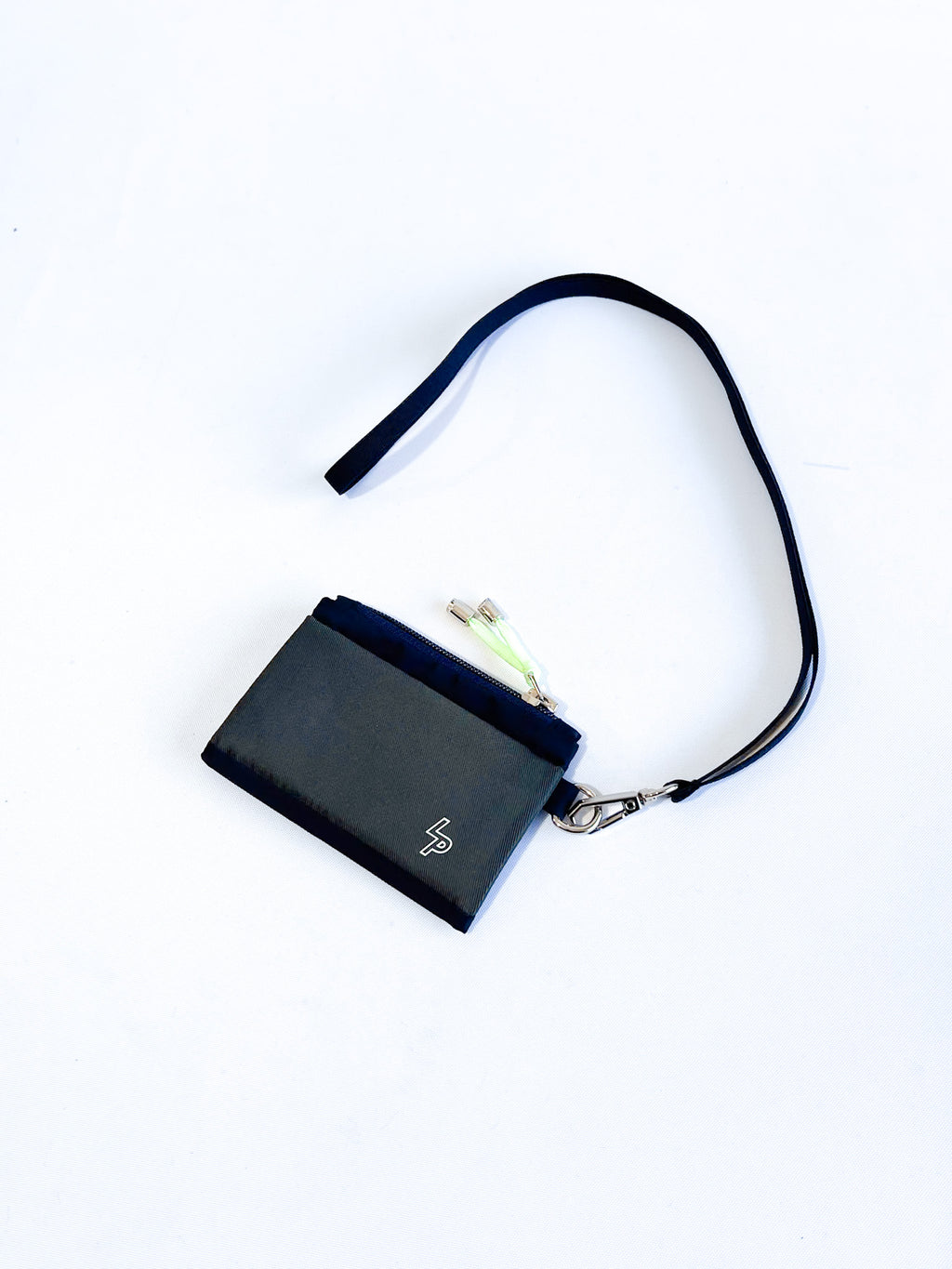 Tarjetero/Monedero 'Patrice' Azul Marino/Gris