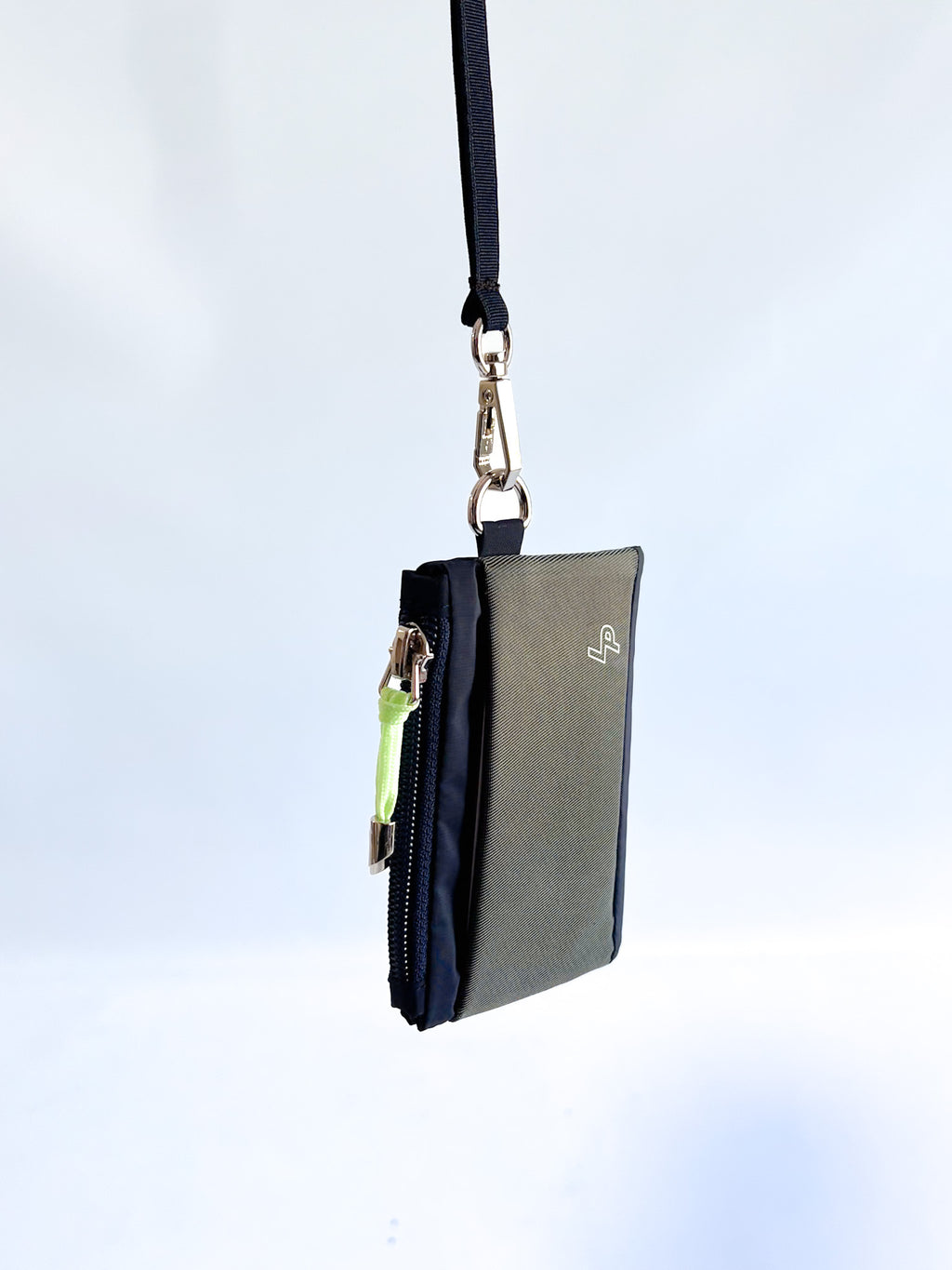 Tarjetero/Monedero 'Patrice' Azul Marino/Gris