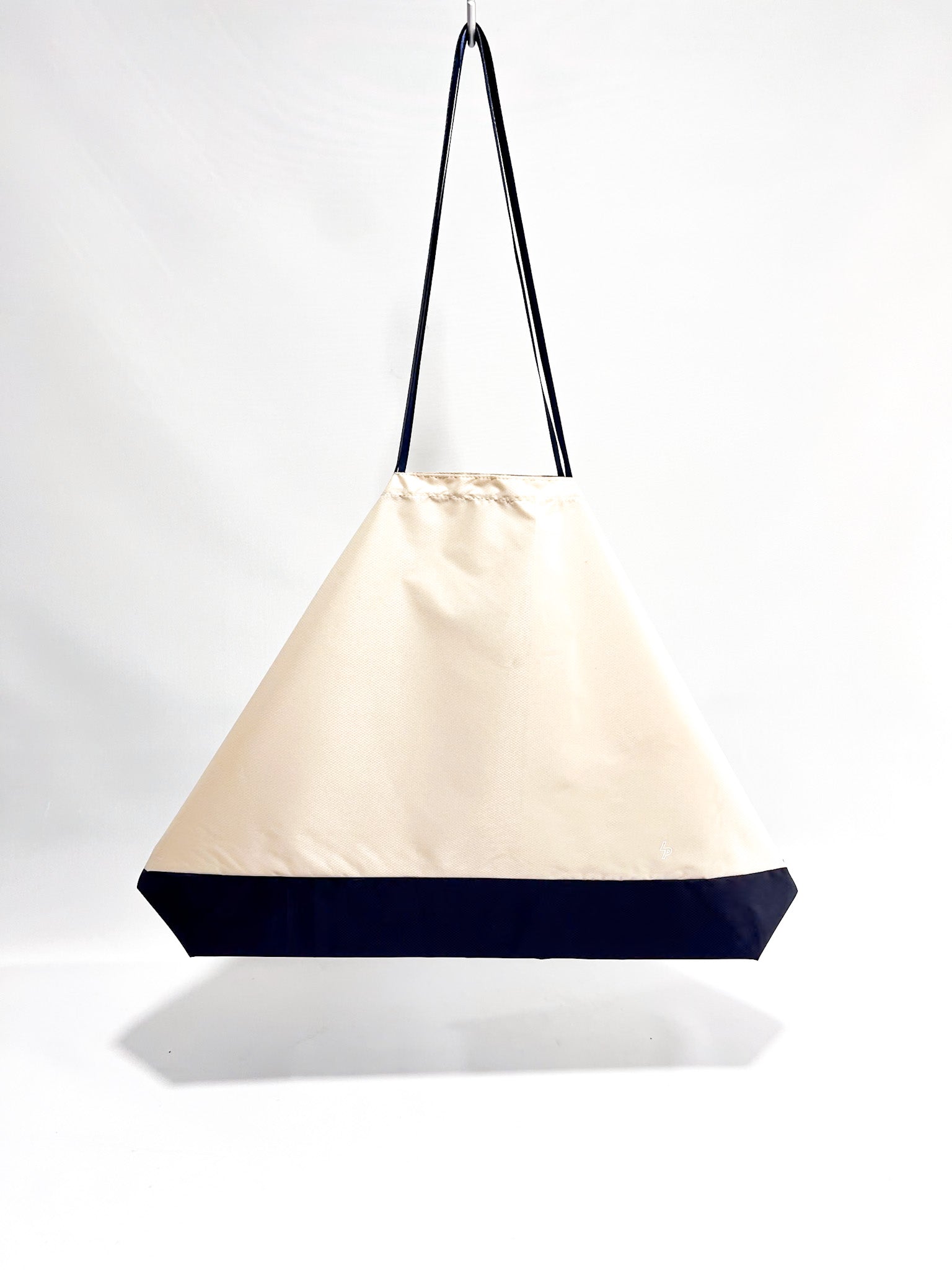 Tote Bag' Packable Beige/Azul Marino