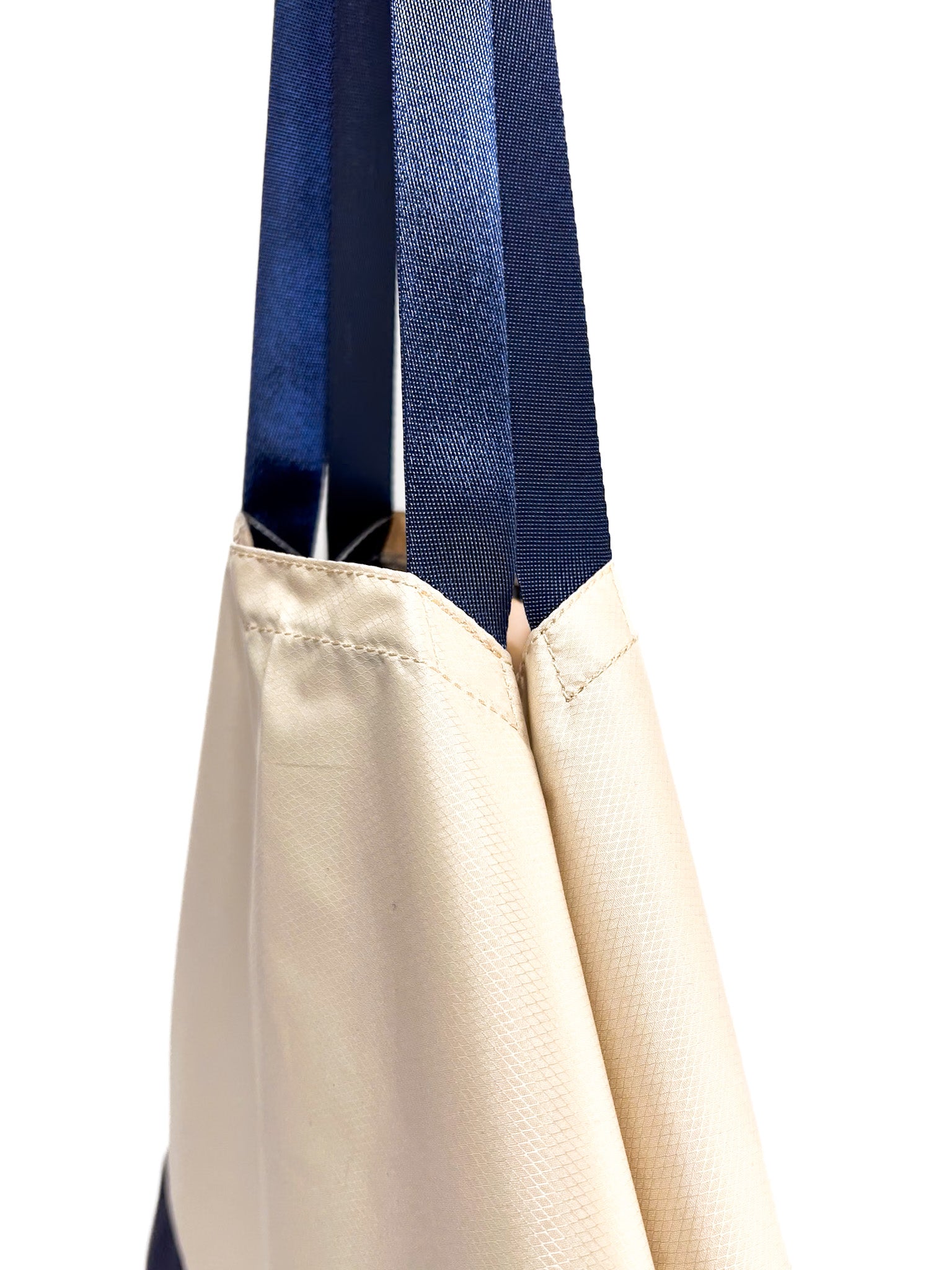 Tote Bag' Packable Beige/Azul Marino