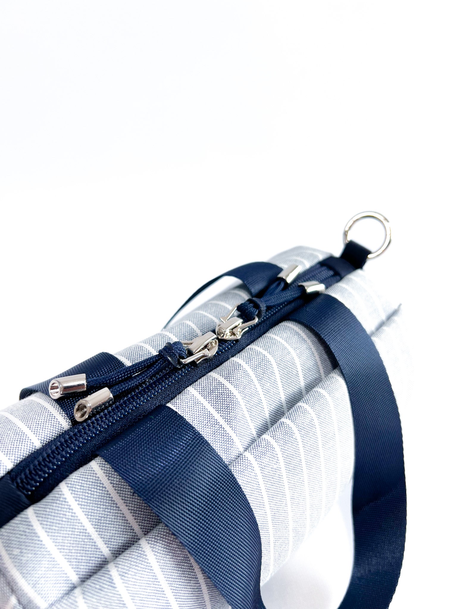 Crossbody 'Claude' | Rayas Azul (Tela Oxford)