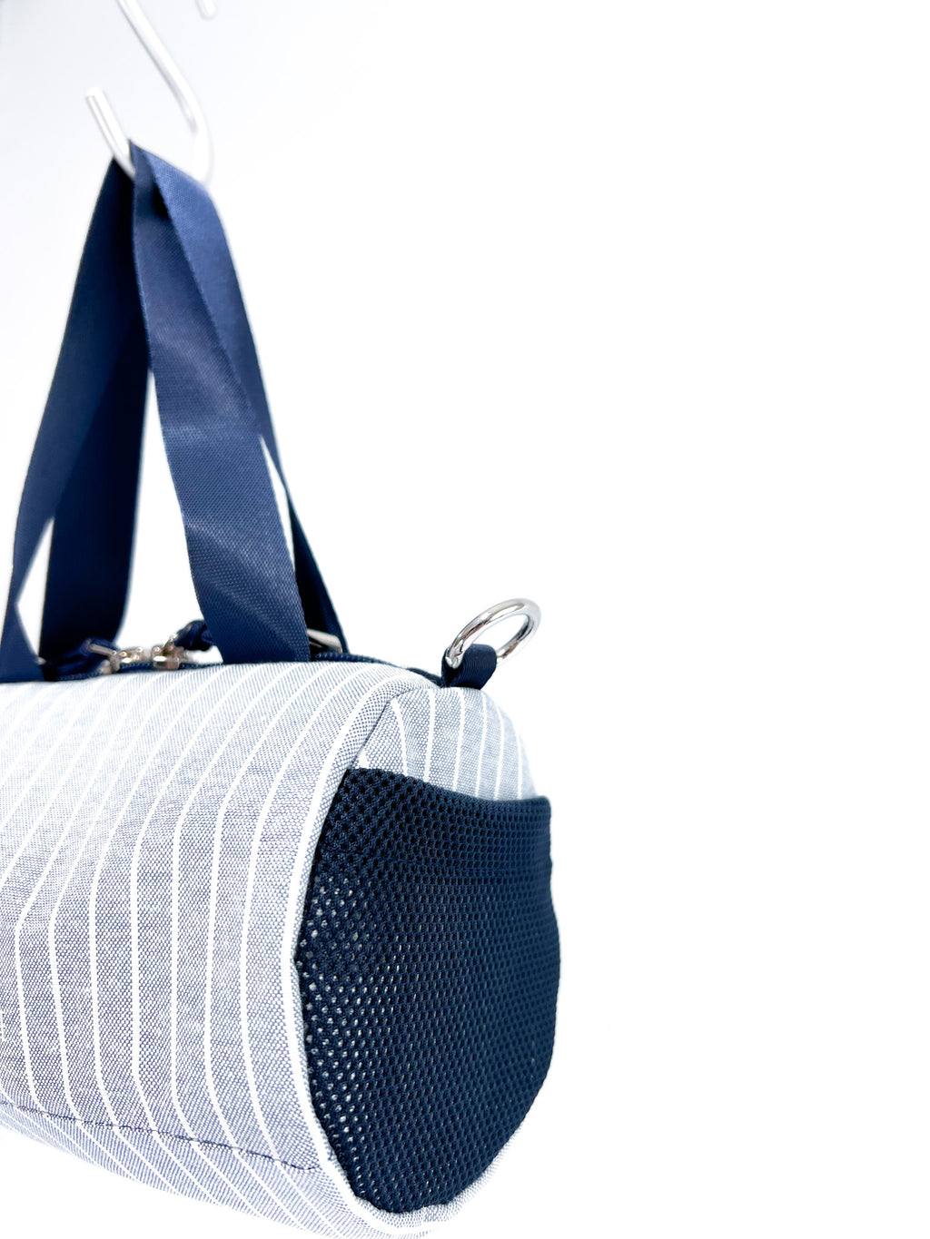 Crossbody 'Claude' | Rayas Azul (Tela Oxford)
