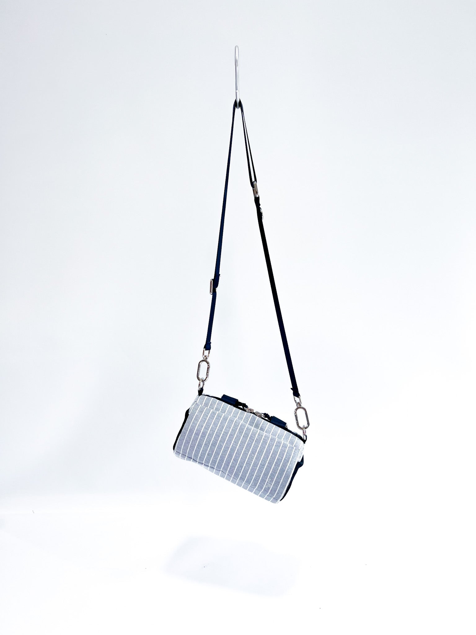 Crossbody 'Claude' | Rayas Azul (Tela Oxford)