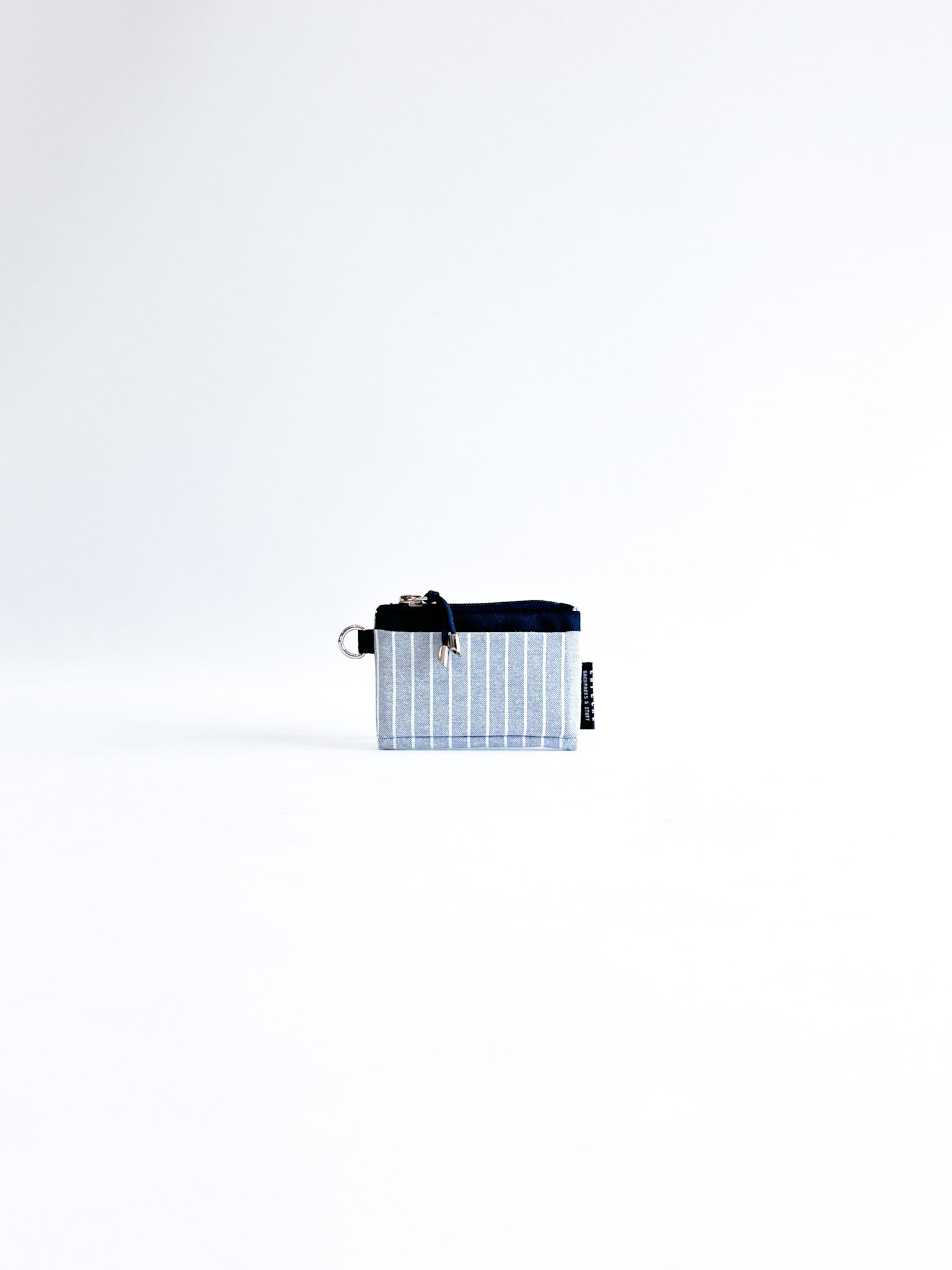 Tarjetero/Monedero 'Patrice' | Azul Rayas (Tela Oxford)