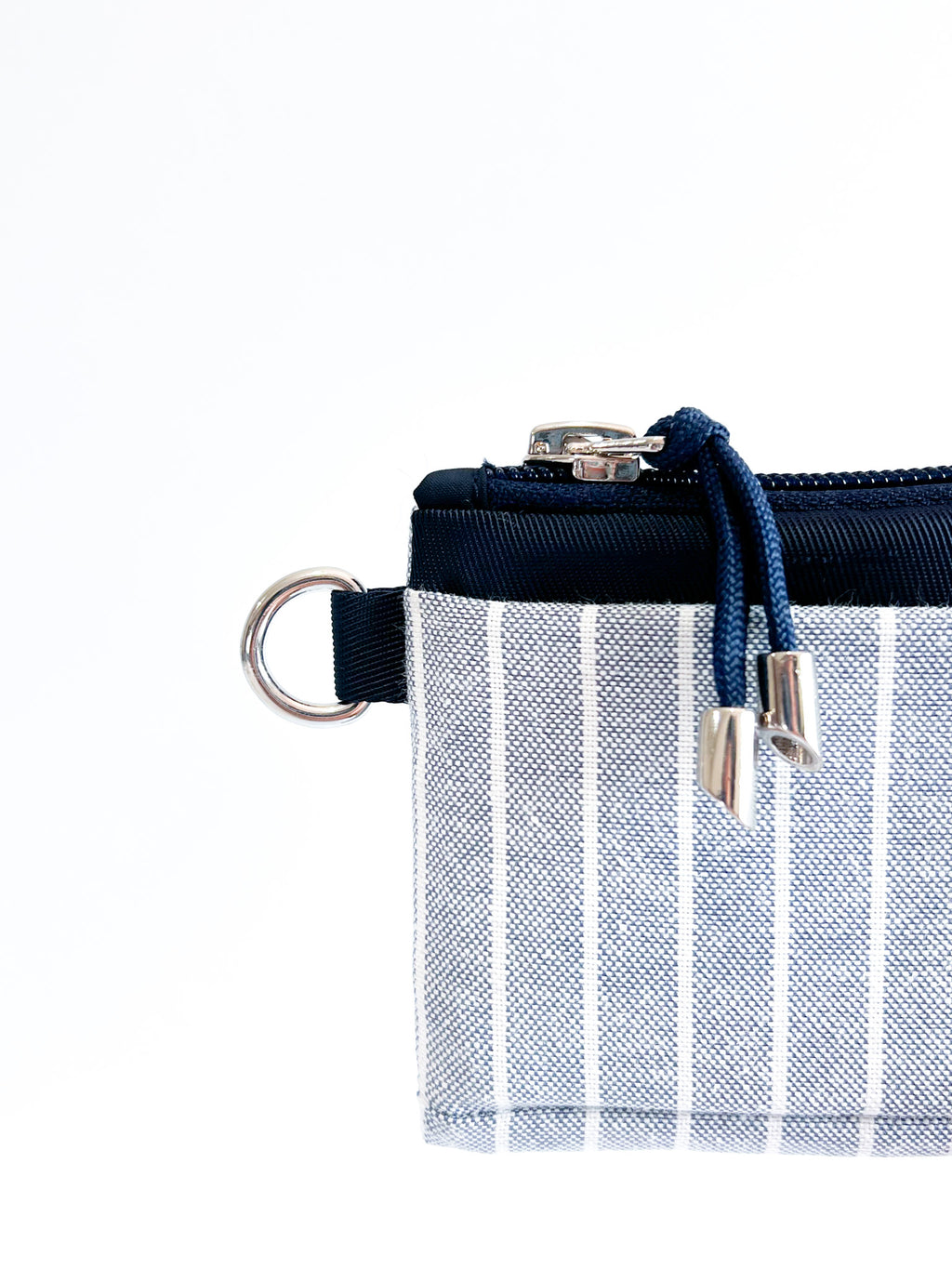 Tarjetero/Monedero 'Patrice' | Azul Rayas (Tela Oxford)