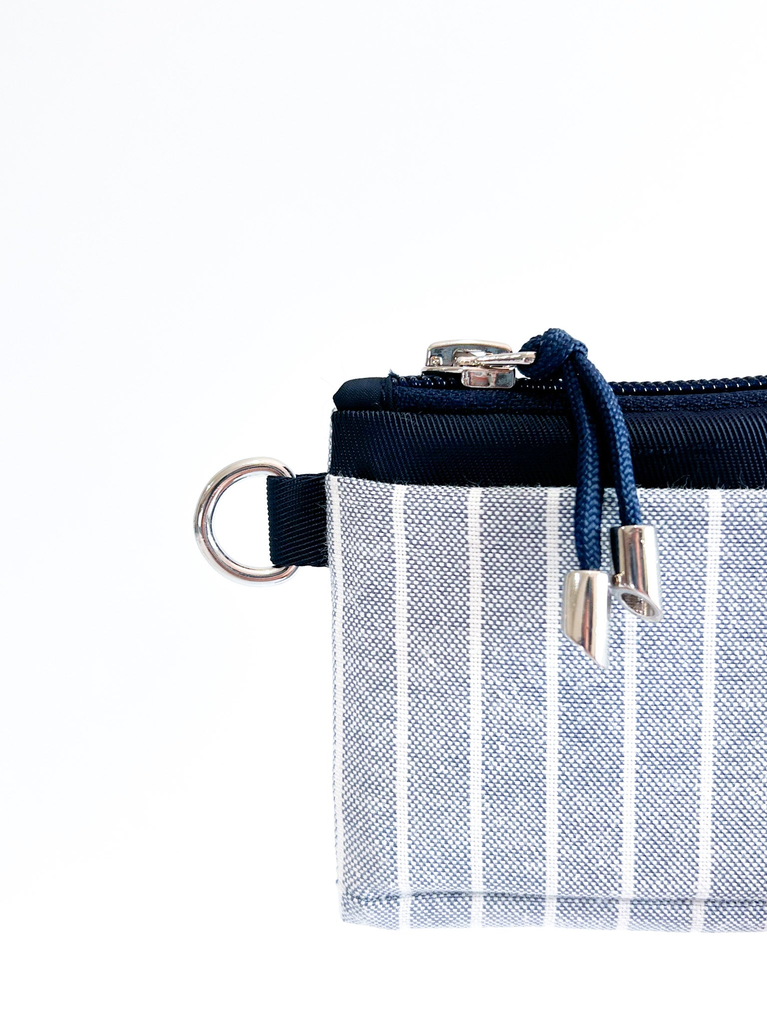Tarjetero/Monedero 'Patrice' | Azul Rayas (Tela Oxford)