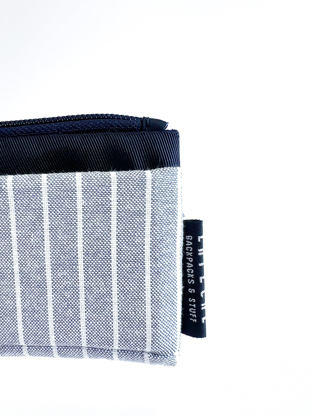 Tarjetero/Monedero 'Patrice' | Azul Rayas (Tela Oxford)