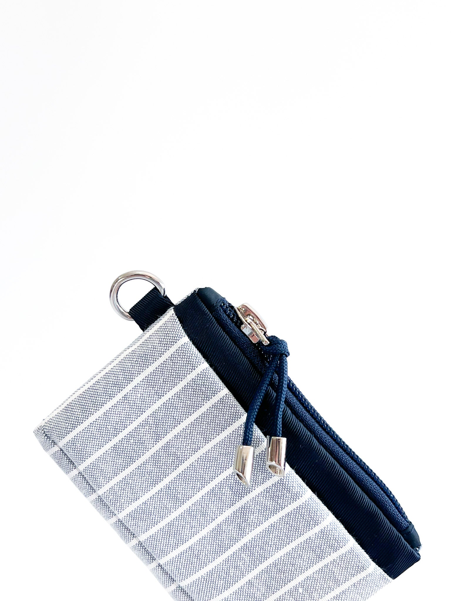 Tarjetero/Monedero 'Patrice' | Azul Rayas (Tela Oxford)