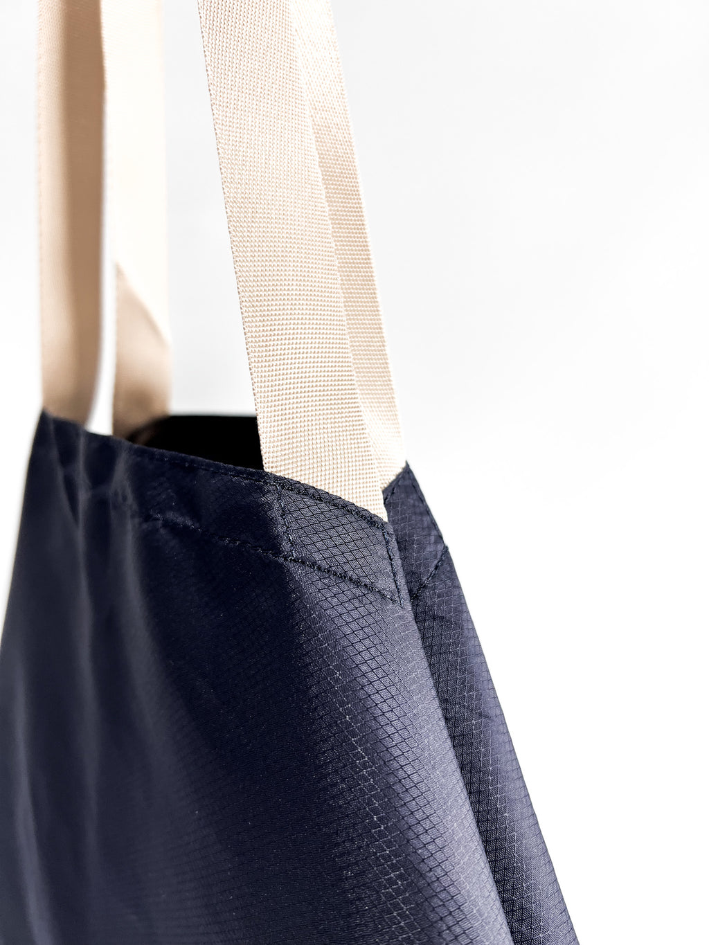 Tote Bag' Packable Azul Marino/Beige